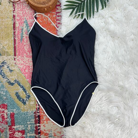 Summersalt Black White Contrast Padded Backflip One Piece Swimsuit Plus Size 20 - Picture 1 of 5